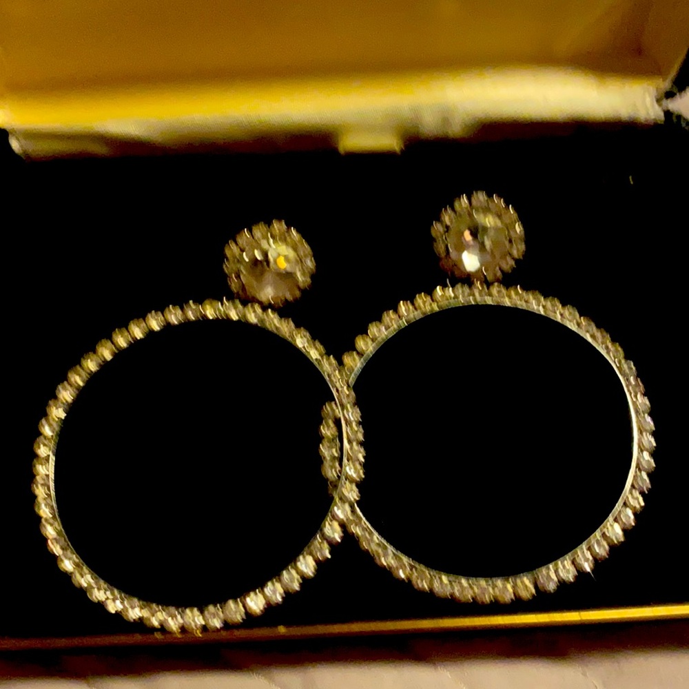 Kate spade large rhinestone earrings